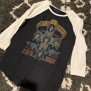 GUNS N ROSES BASEBALL TEE LUCKY BRAND